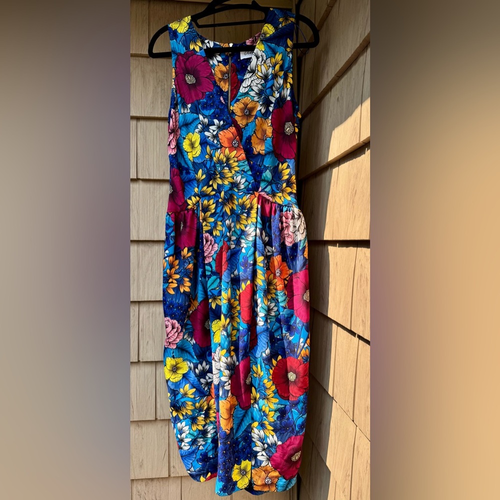 Closet London Floral Multicolor Sleeveless Dress, size 4, NWT